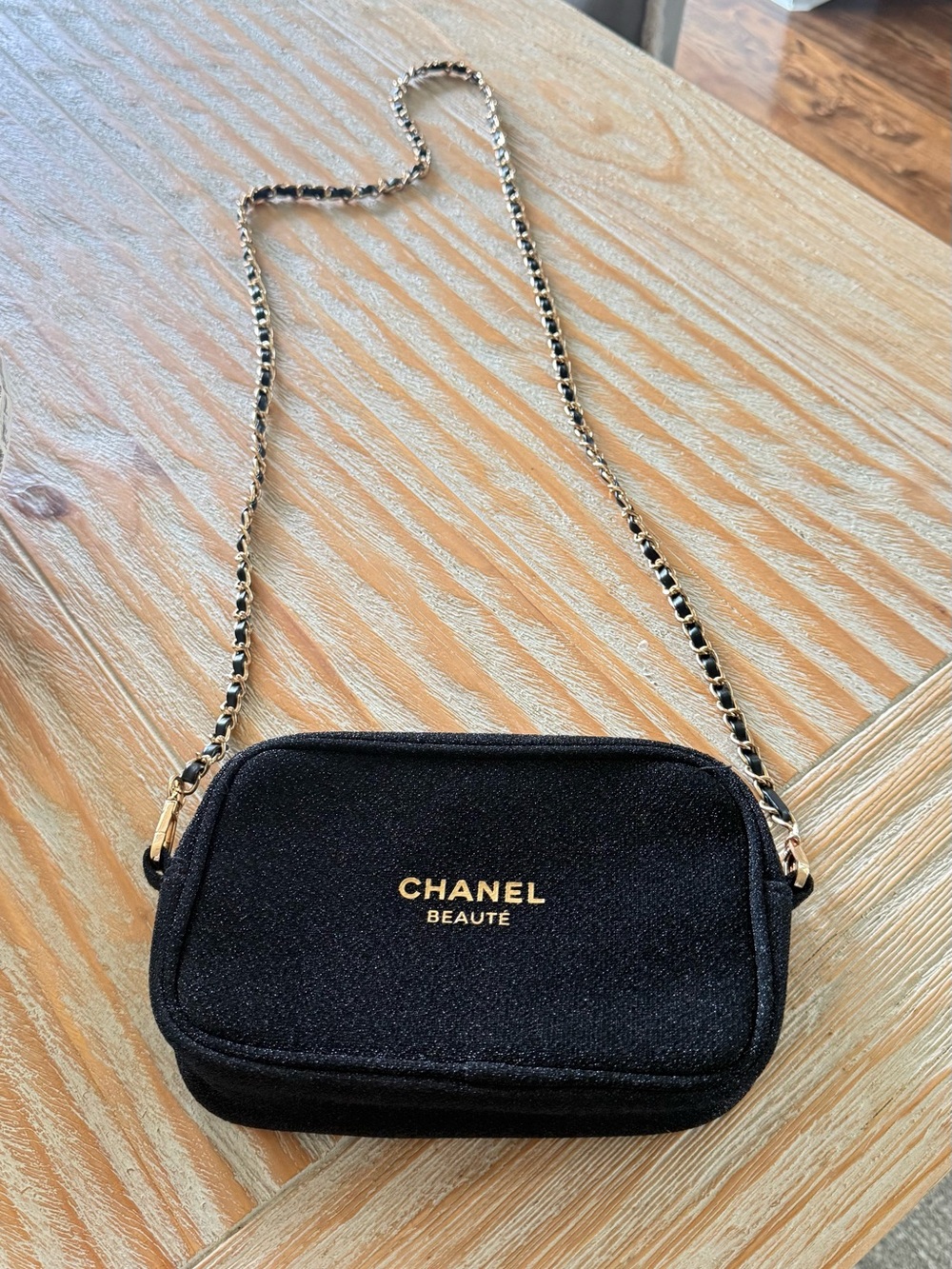 GWP CHANEL Black Gold-Trim Crossbody Bag